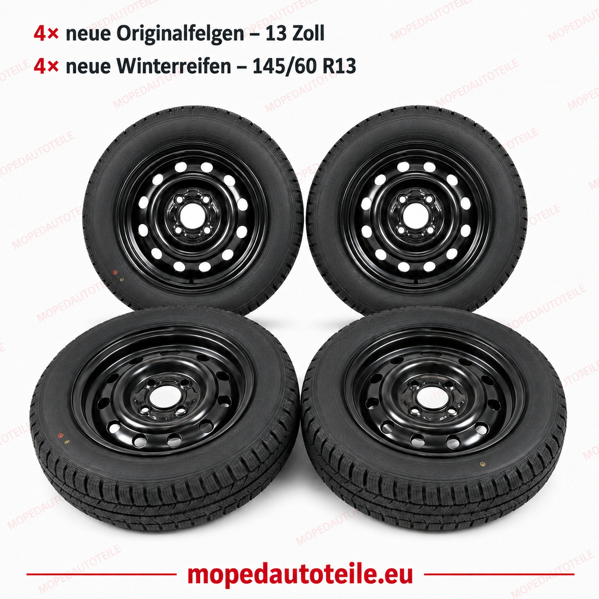 Set of 4 new original rims + 4 new summer tires 13 inch Ligier Microcar