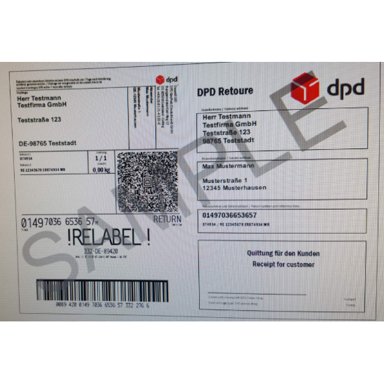 DPD return label
