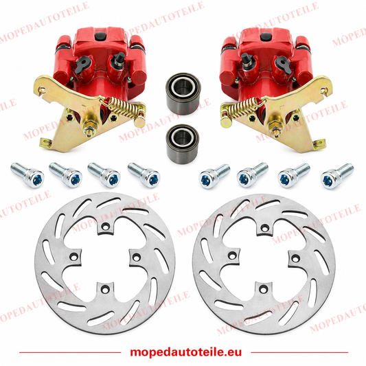 Remset achterzijde, Ligier(JS50/JS60/IXO) Microcar(M8/MGO 1/2/3/4),Remklauw+Wiellager+Remschijf+Schroeven