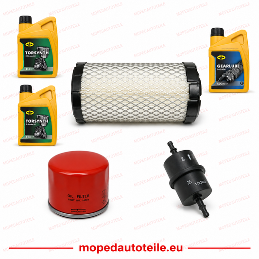 Onderhoudspakket + 2L motorolie(10W40)+ 1L versnellingsolie(80W90), Lombardini Focs/Progress LWD 502(505)Oliefilter Luchtfilter Dieselfilter