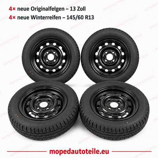 Set of 4 new original rims + 4 new winter tires 13 inch Ligier Microcar 