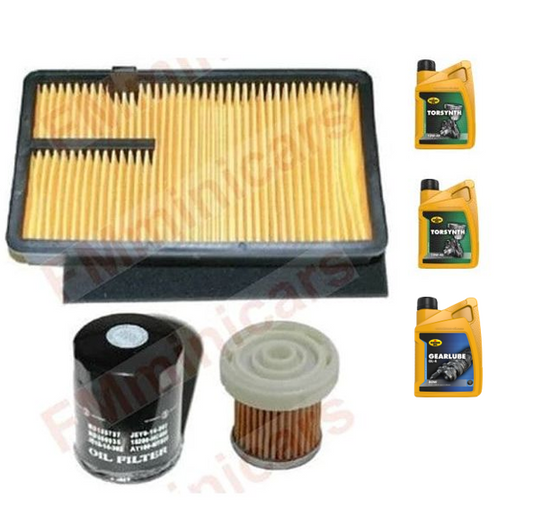 Wartungspaket + 2L Motoröl(10W40)+ 1L Getriebeöl(80W90), Aixam Z402 Ölfilter Luftfilter Dieselfilter Kubota
