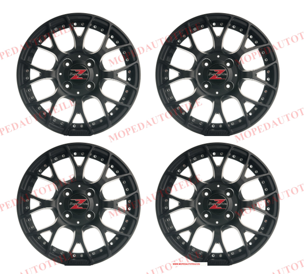 Satz von 4 Felgen(Schwarz) 14(Zoll) Ligier (JS50 Ph1 /J50L Ph3 /JS60), Microcar(Mgo4)