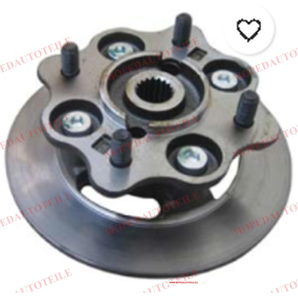 Wheel hub + front brake disc JDM Titanium (Ø 170 mm