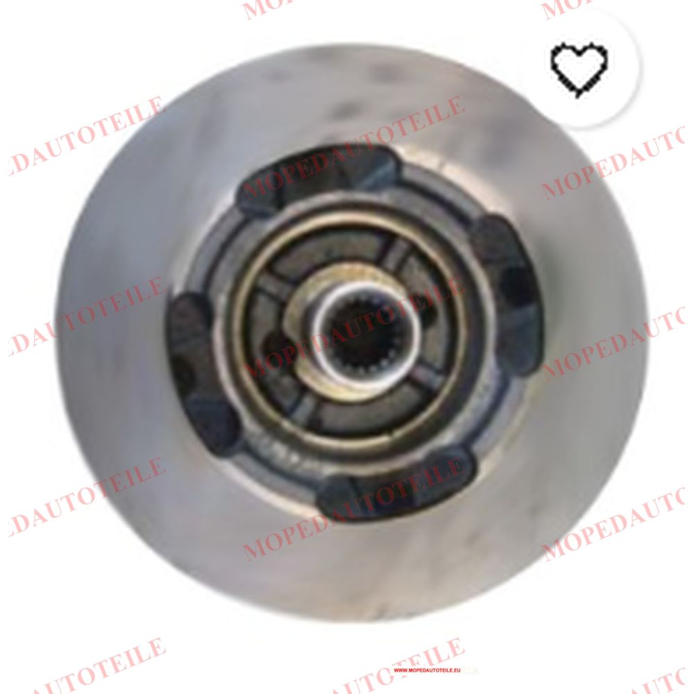 Brake disc + front wheel hub Microcar Virgo (Ø 170 mm)